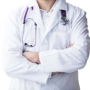 Médecin bras plié - menu sein